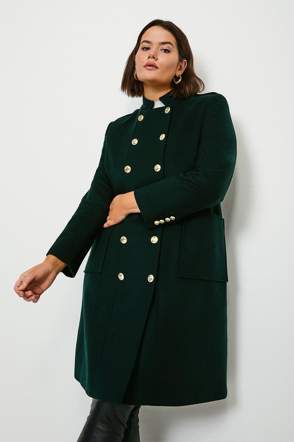 military green wool coat